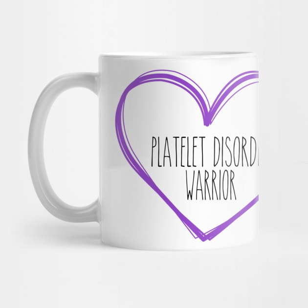 Platelet Disorder Warrior Heart Support by MerchAndrey